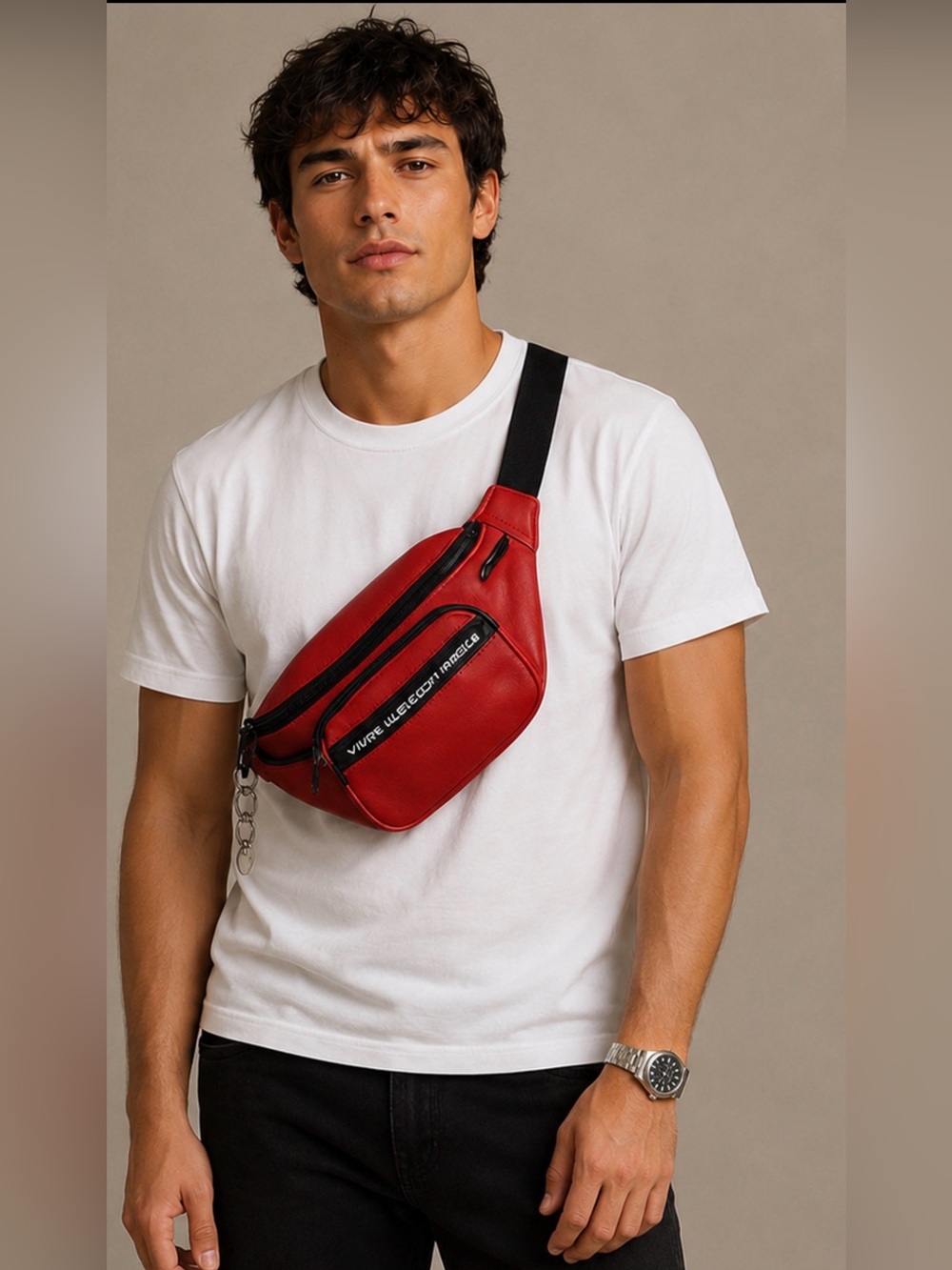 Alexander Wang Attica Red Fanny Pack. Beautiful soft leather, some edge wear